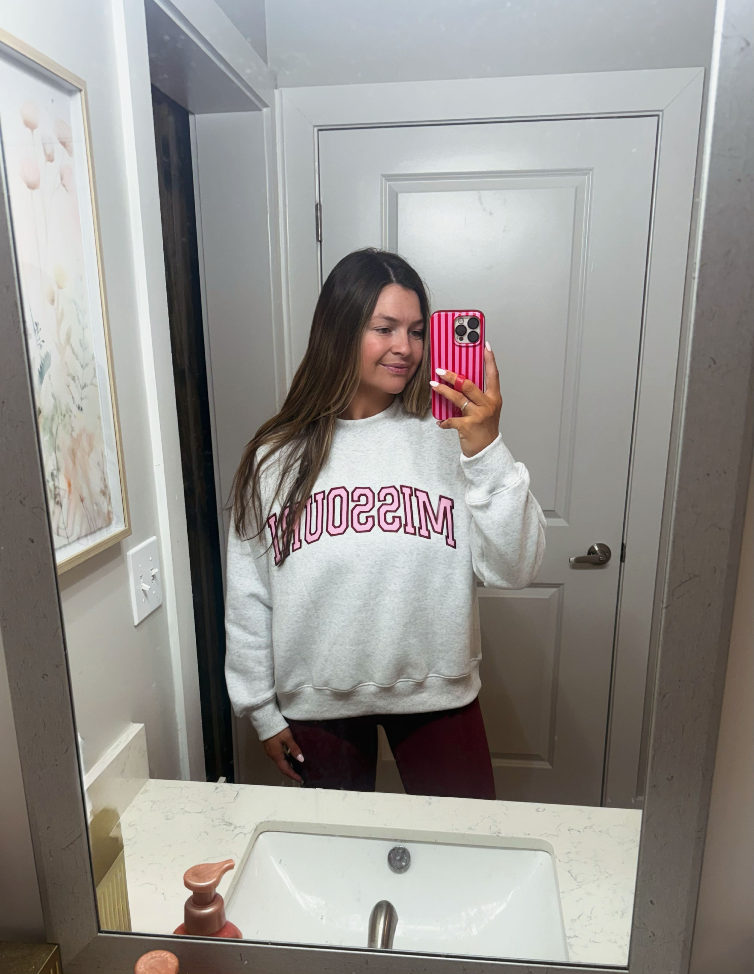 Missouri Appliqué Embroidered Mock Neck