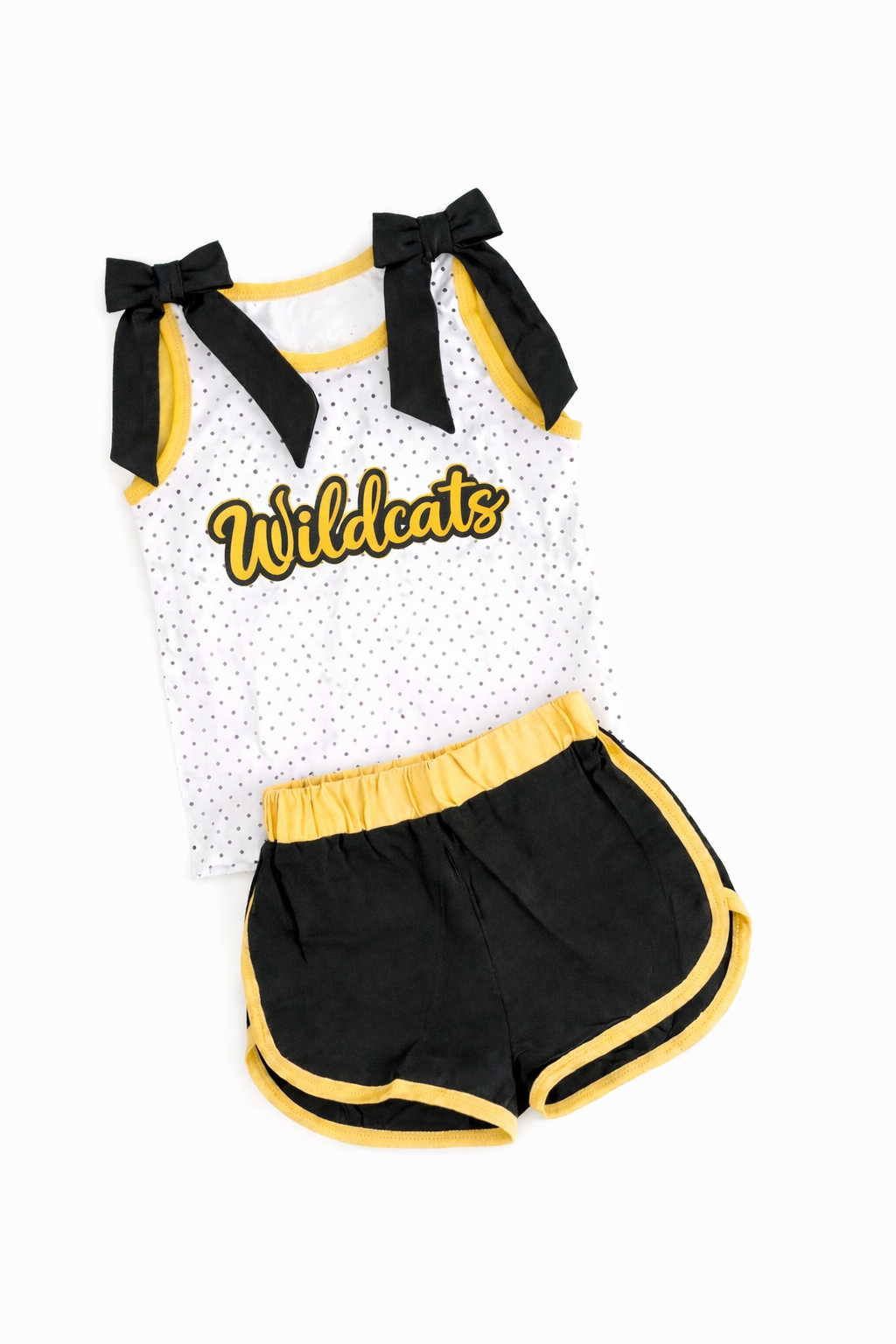 Wildcats (black and gold) Shorts Set