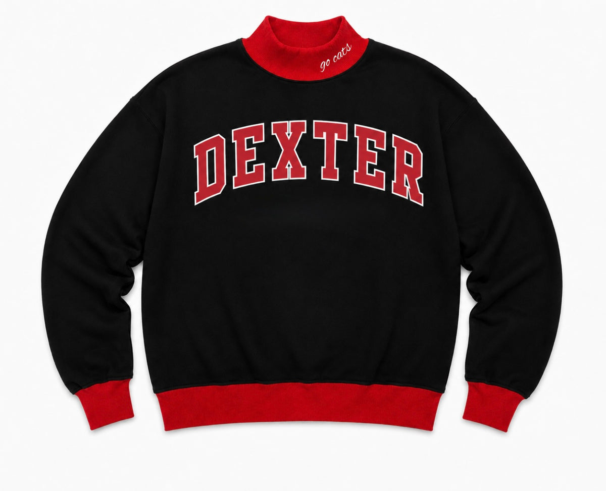 Dexter Two Toned Embroidered Women’s Mock Neck