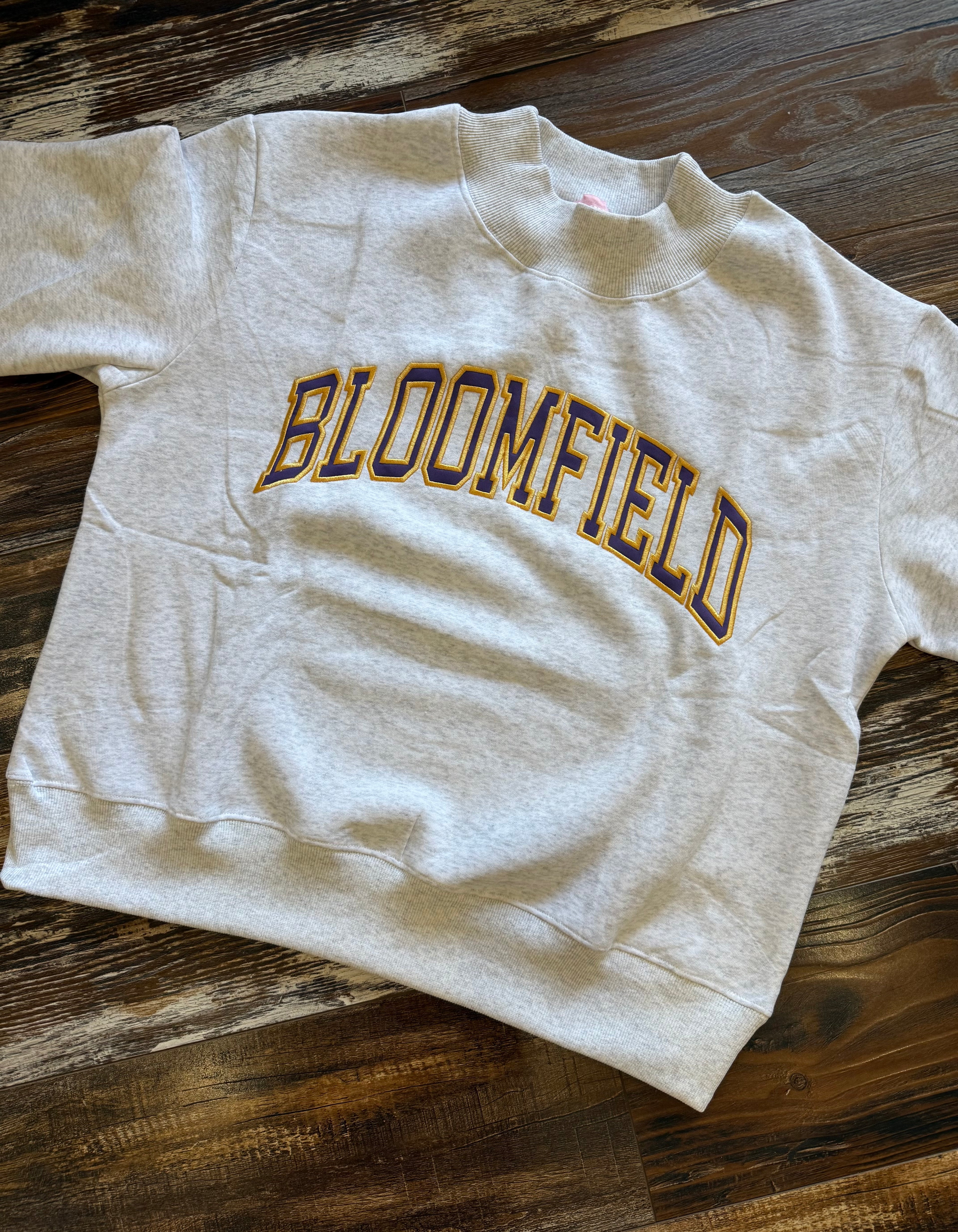 Bloomfield Embroidered Appliqué Mock Neck