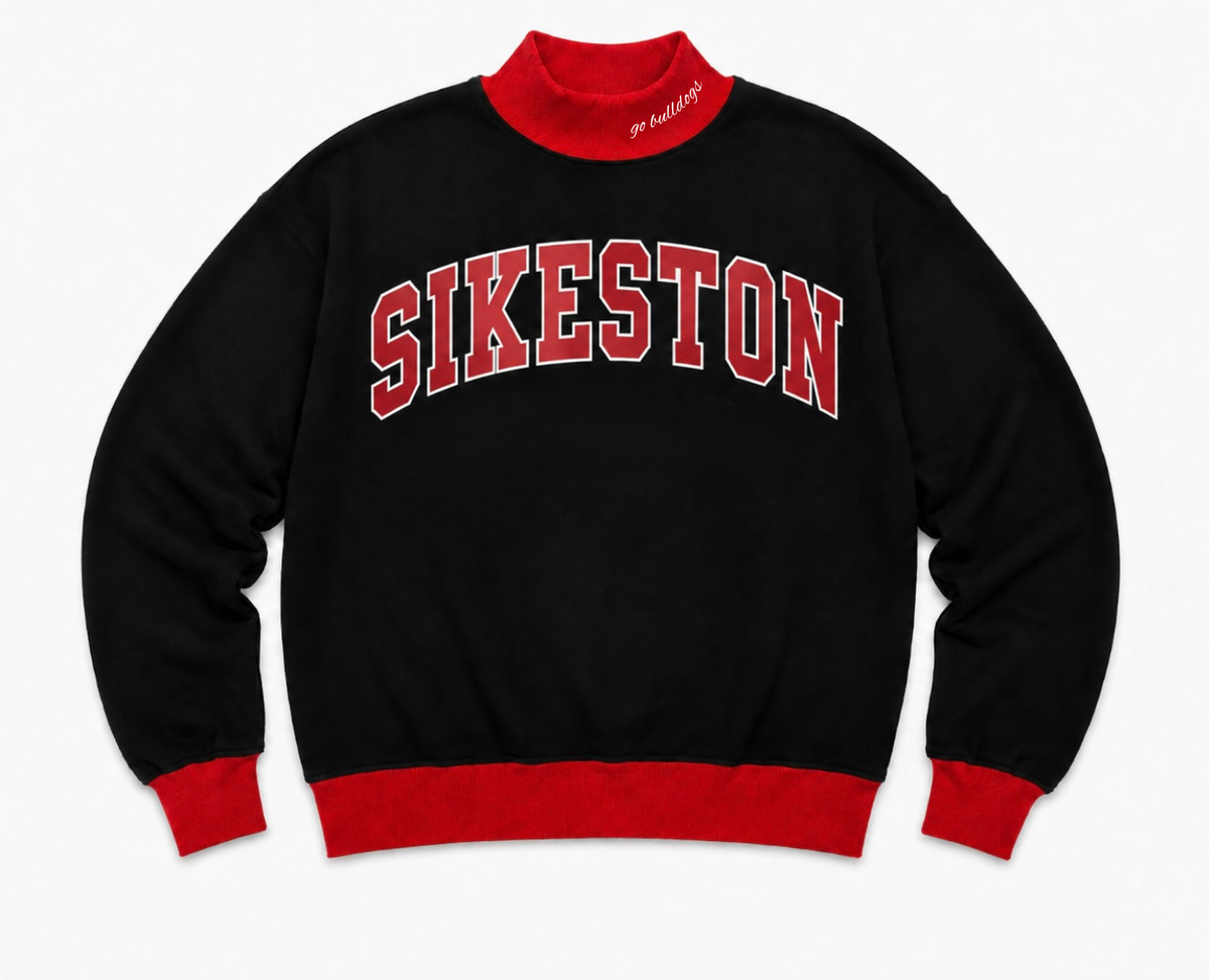 Sikeston Two Toned Embroidered Women’s Mock Neck