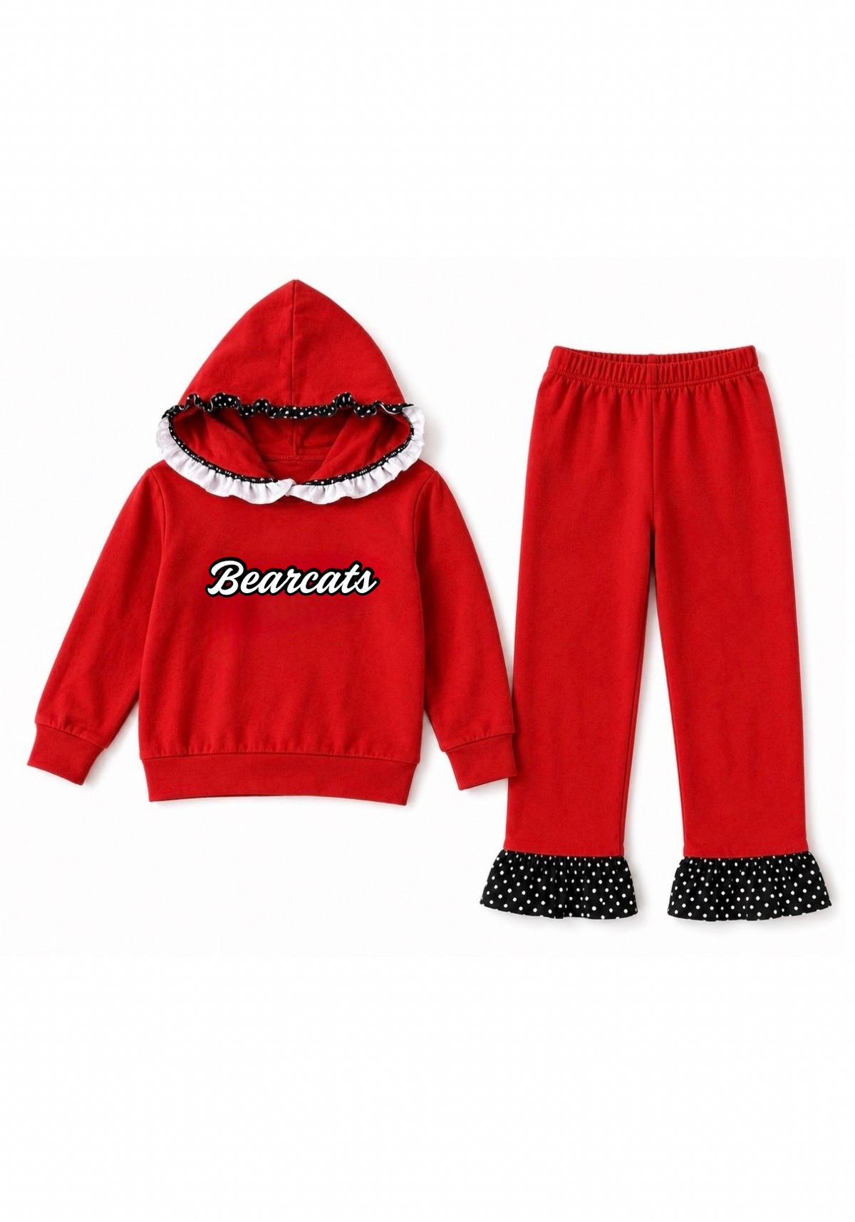 Red and Black Polka Dot Set