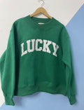 Lucky Appliqué Embroidered Mock Neck