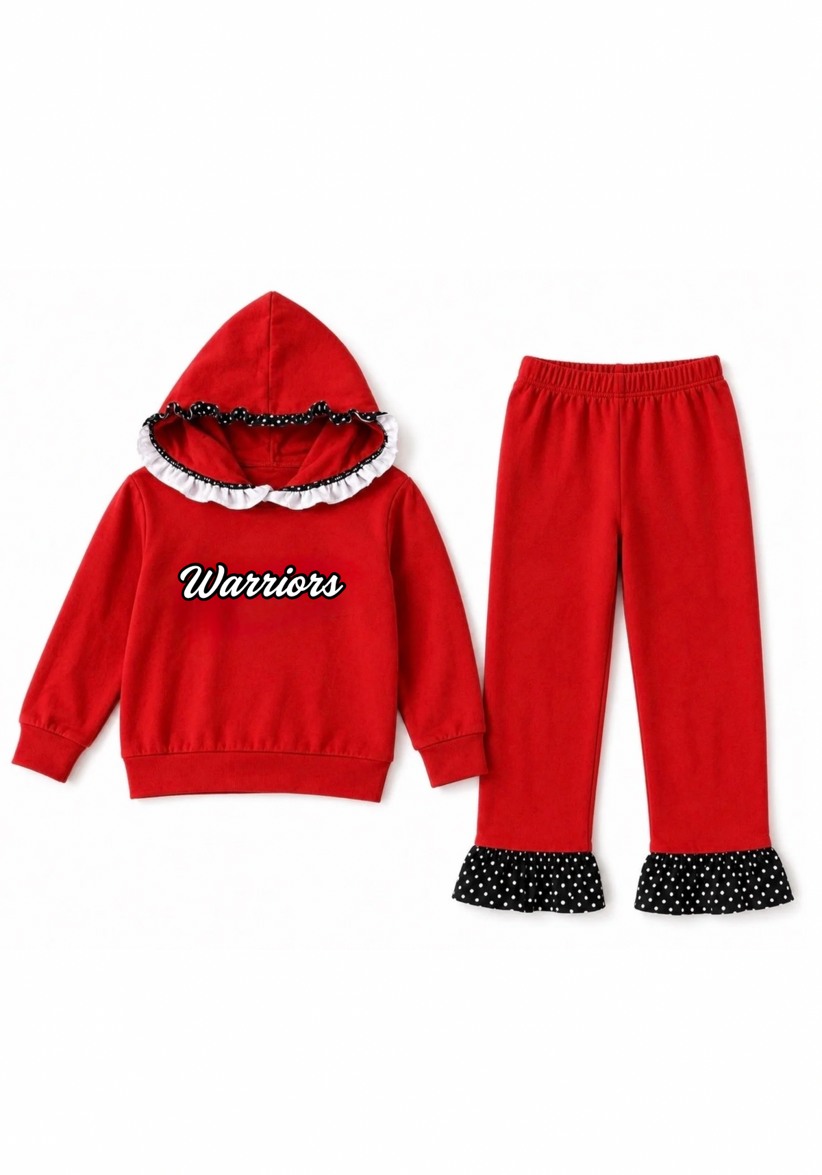 Red and Black Polka Dot Set