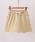 Khaki Scallop Skort