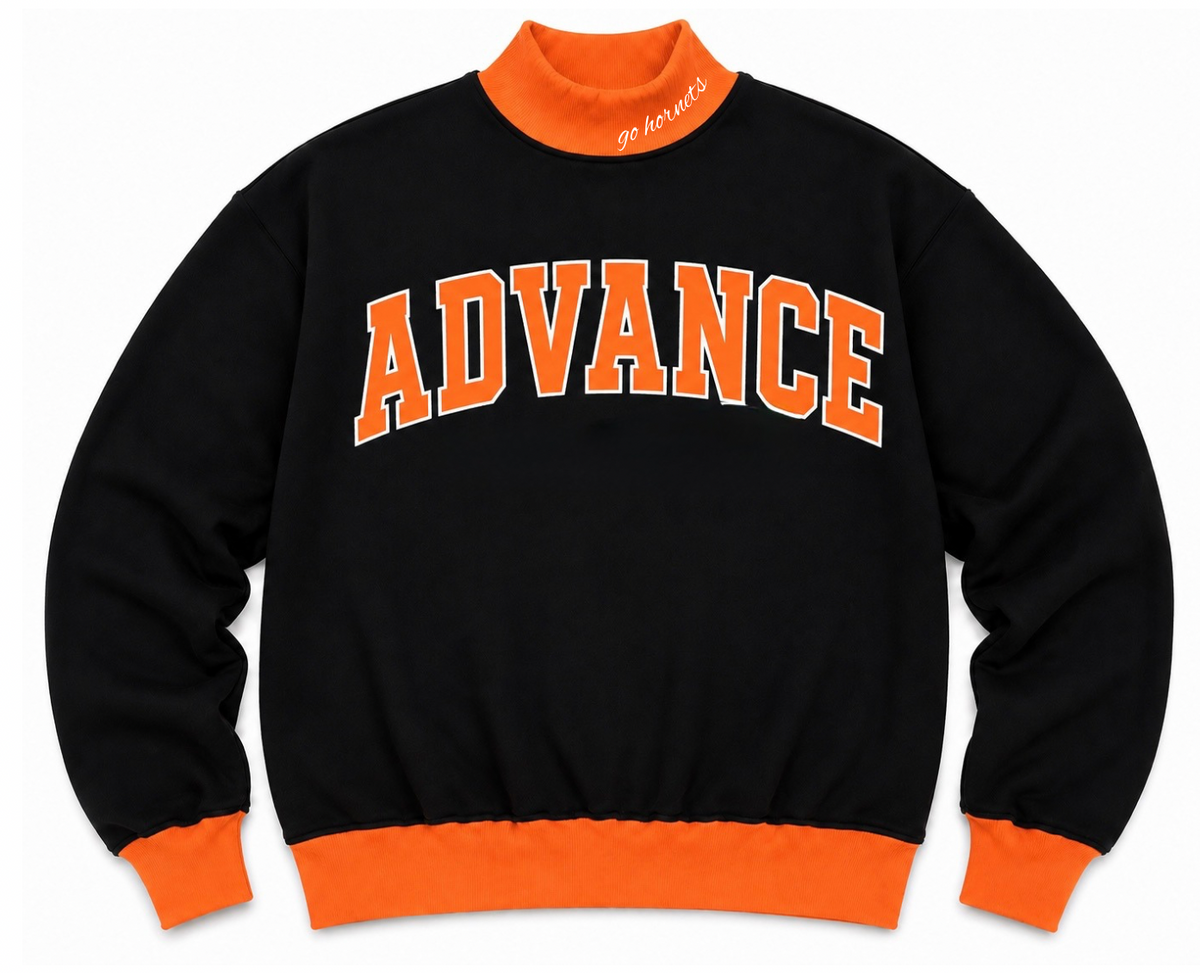 Advance Two Toned Embroidered Women’s Mock Neck
