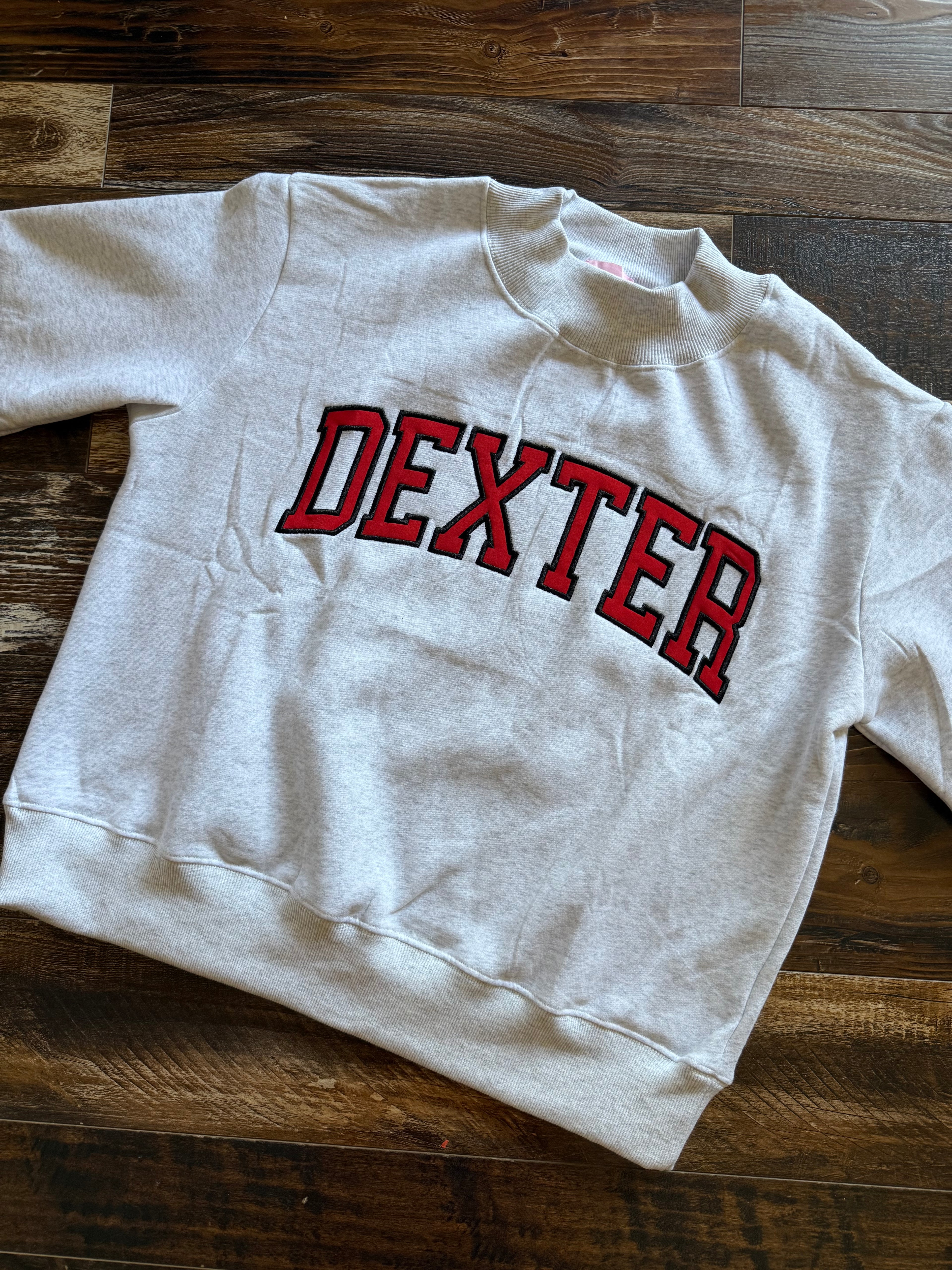 Dexter Embroidered Appliqué Mock Neck