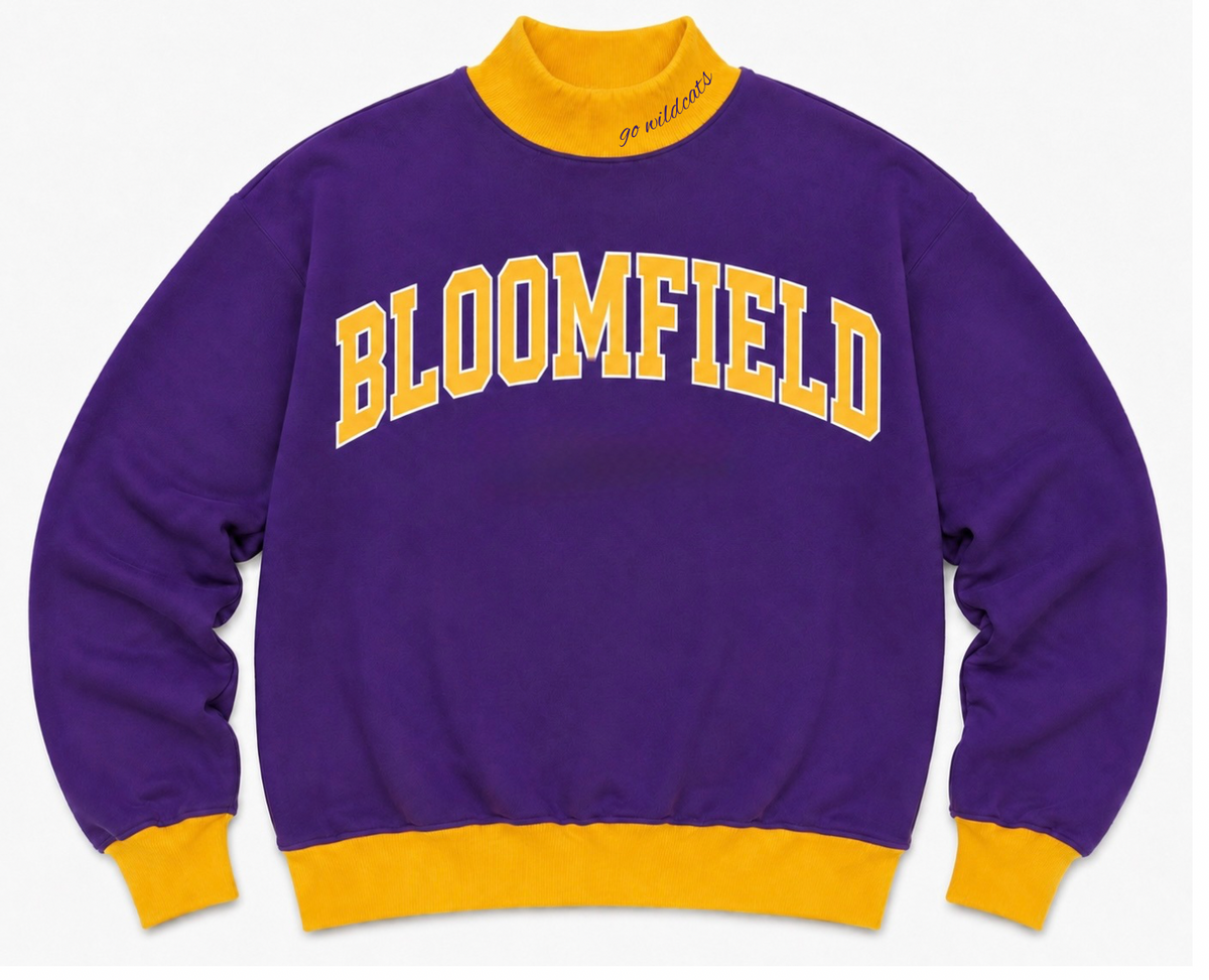 Bloomfield Two Toned Embroidered Women’s Mock Neck