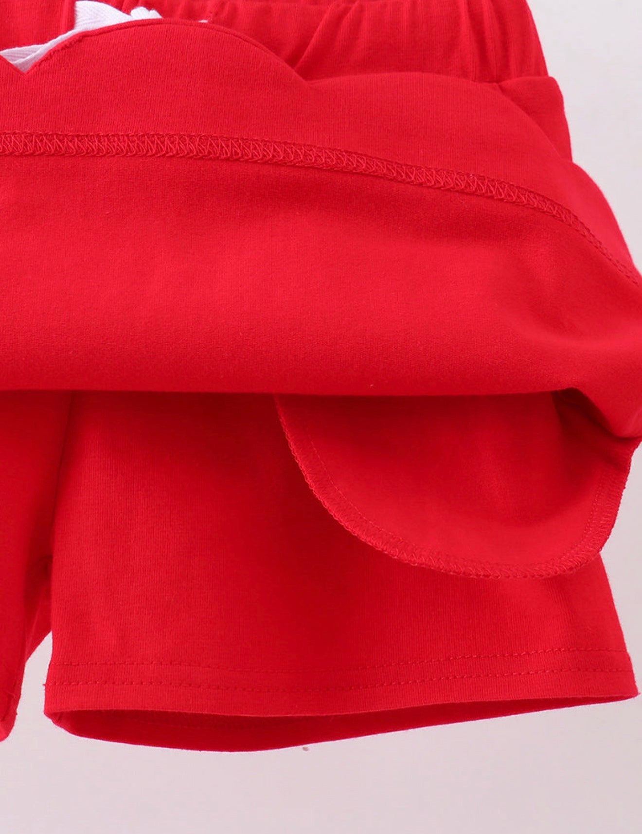 Red Scallop Skort