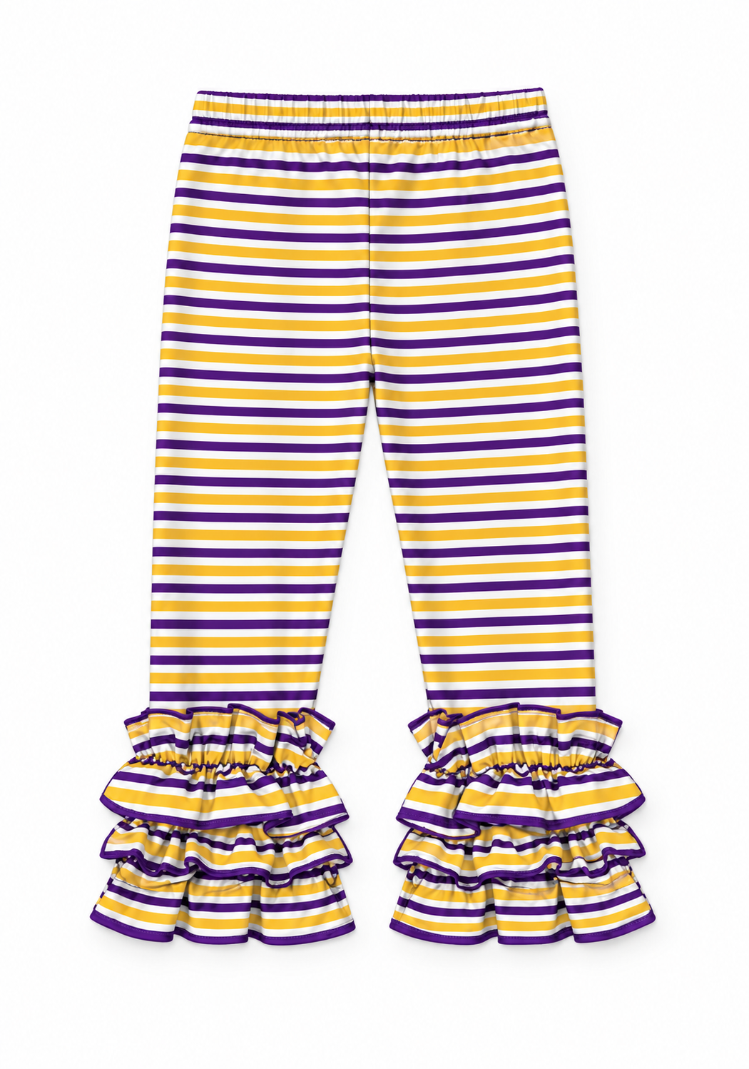Purple and Yellow Striped Pants