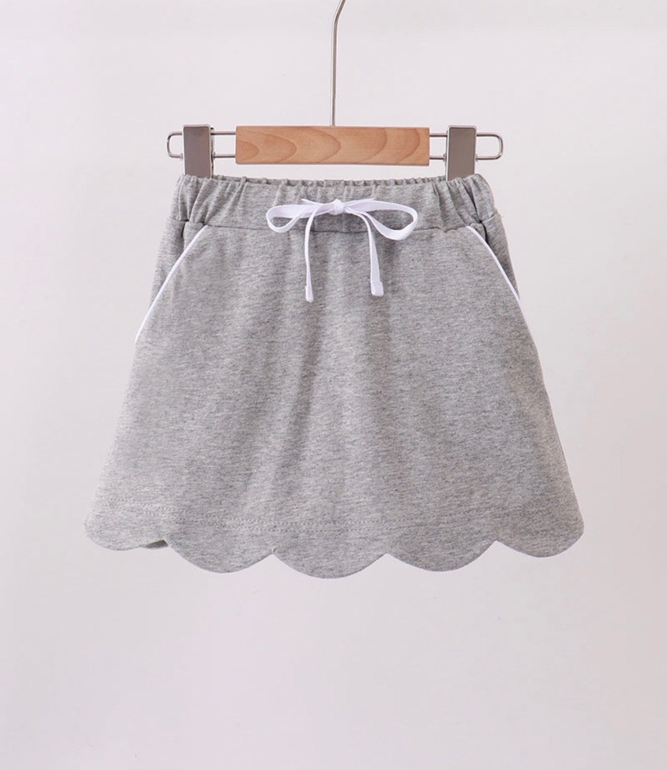 Grey Scallop Skort