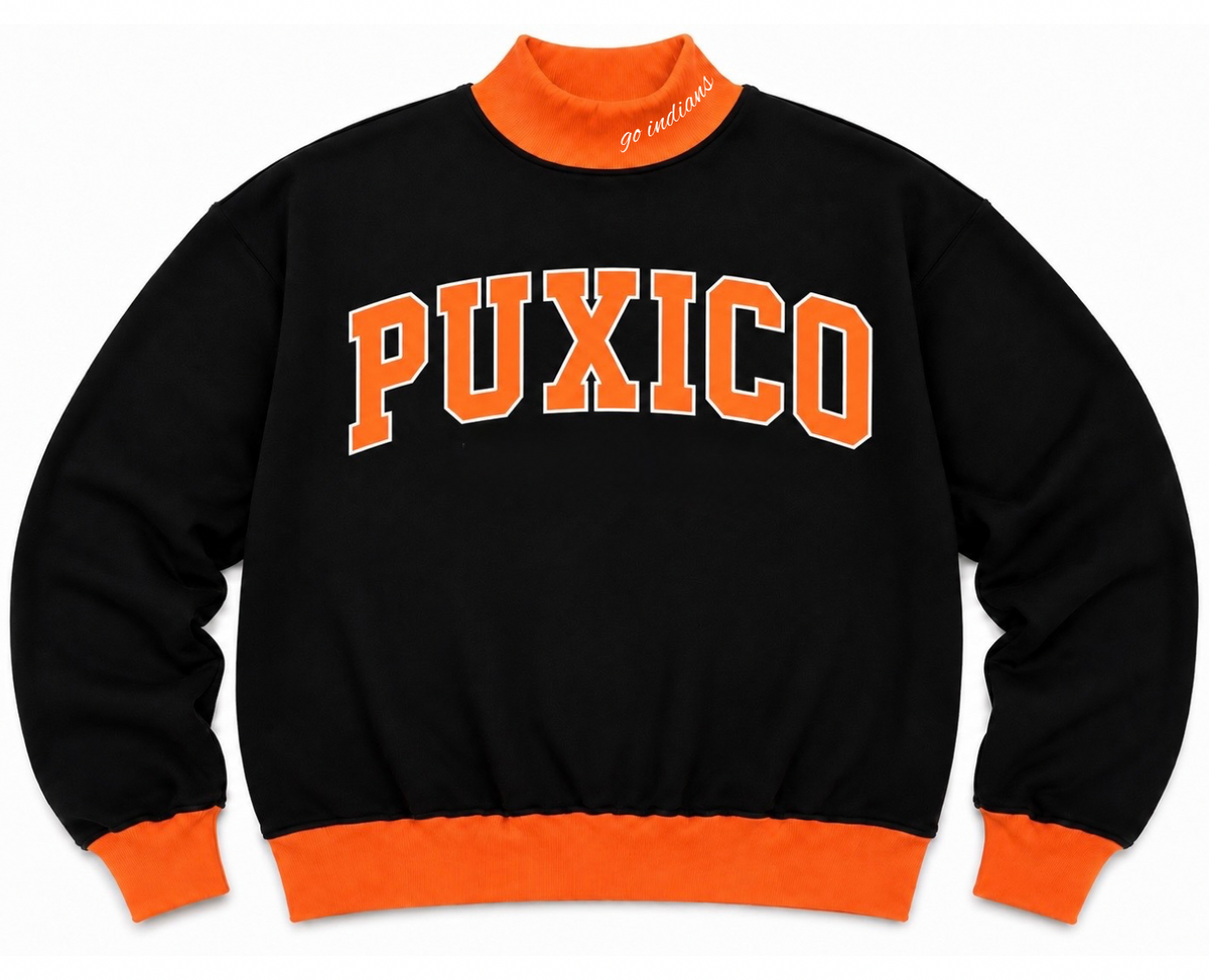 Puxico Two Toned Embroidered Women’s Mock Neck