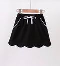 Black Scallop Skort