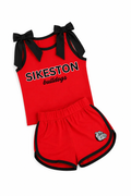 Sikeston Shorts Set Black Red
