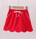 Red Scallop Skort