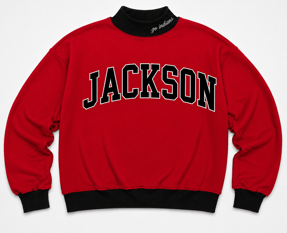 Jackson Two Toned Embroidered Women’s Mock Neck