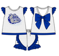 Bulldog (blue) Bow Short Set