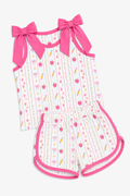 Pink Notebook Shorts Set