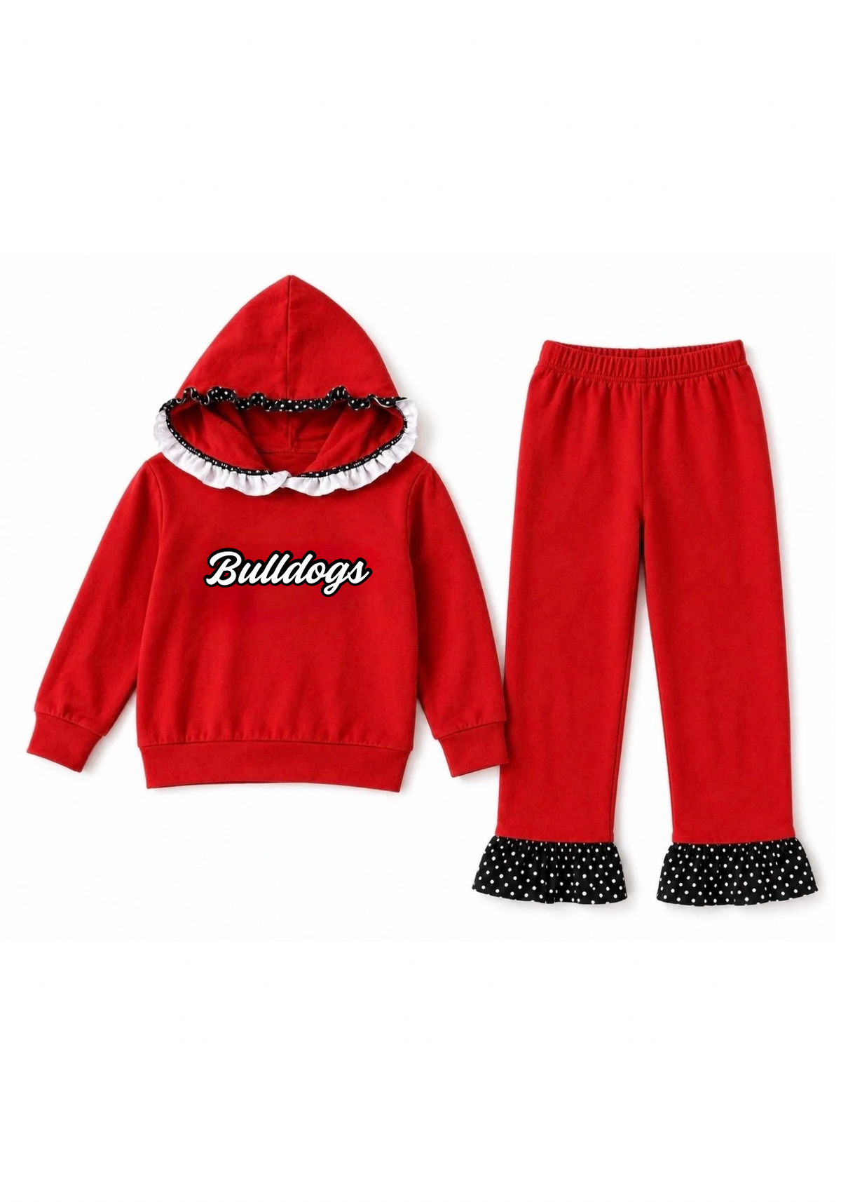 Red and Black Polka Dot Set