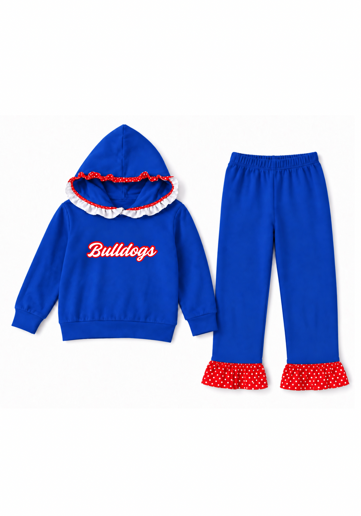 Red and Royal Blue Polka Dot Set