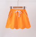 Orange Scallop Skort
