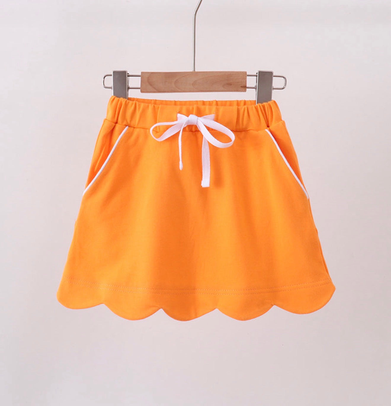 Orange Scallop Skort