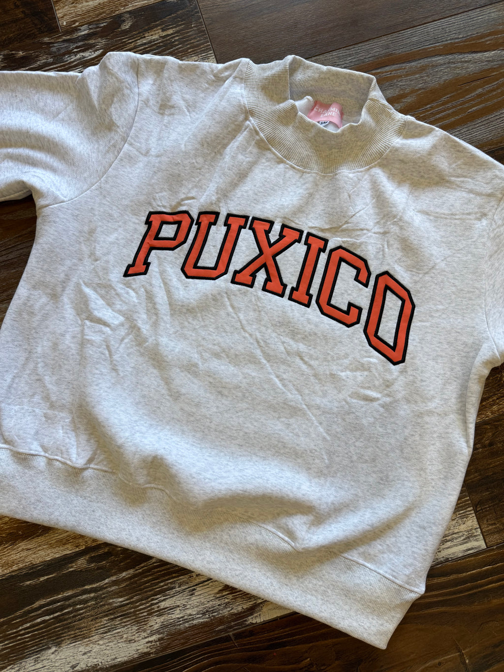 Puxico Embroidered Appliqué Mock Neck