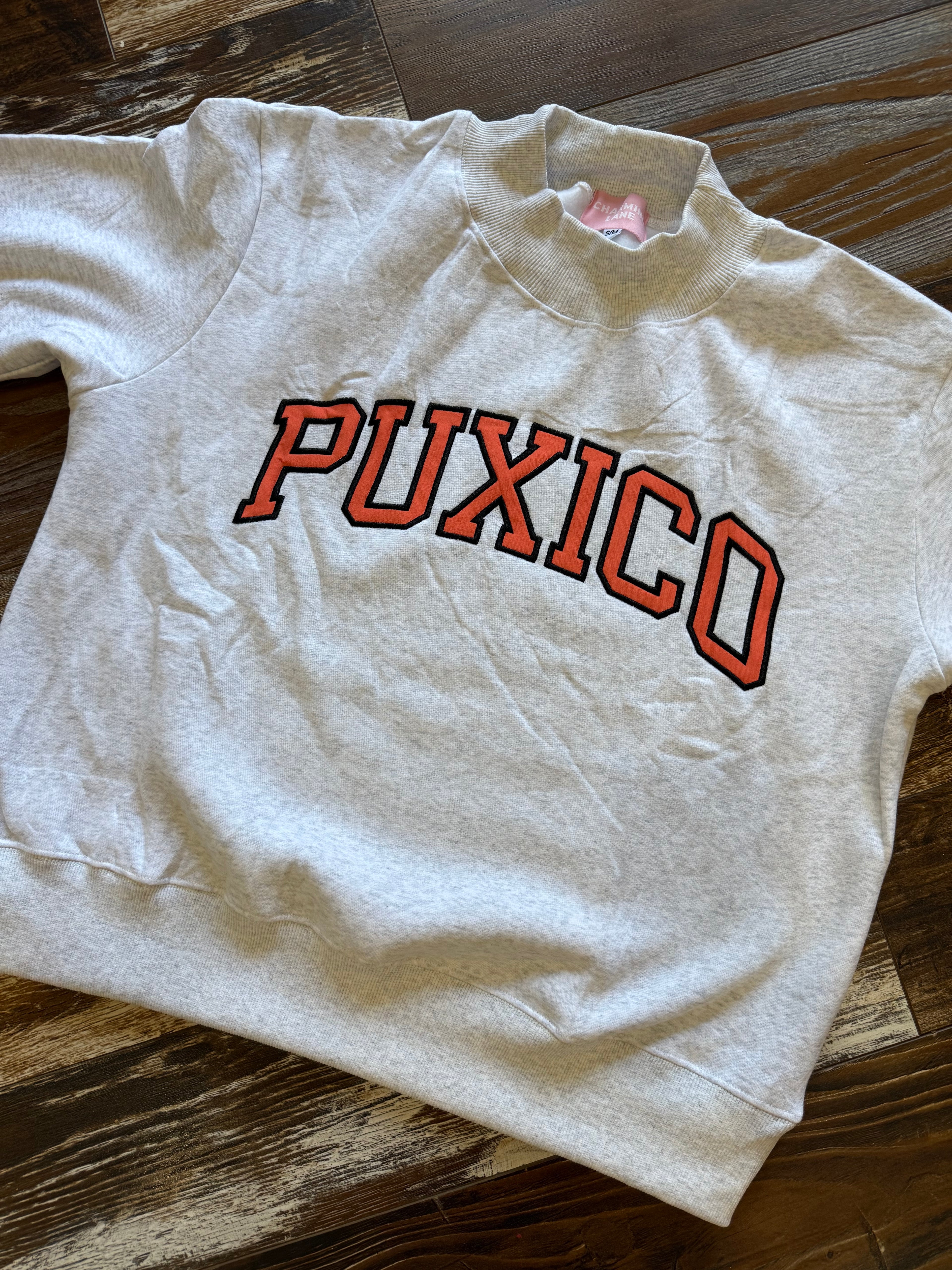 Puxico Embroidered Appliqué Mock Neck