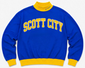 Scott City Two Toned Embroidered Kids Mock Neck