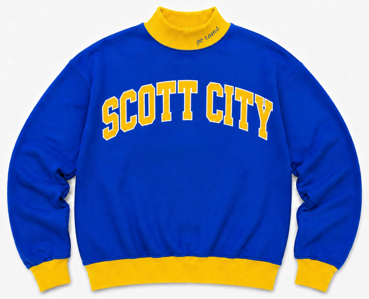 Scott City Two Toned Embroidered Women’s Mock Neck