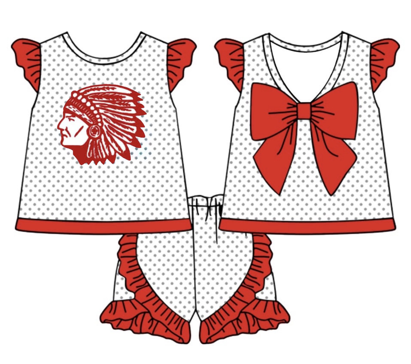 Pocahontas Bow Short Set