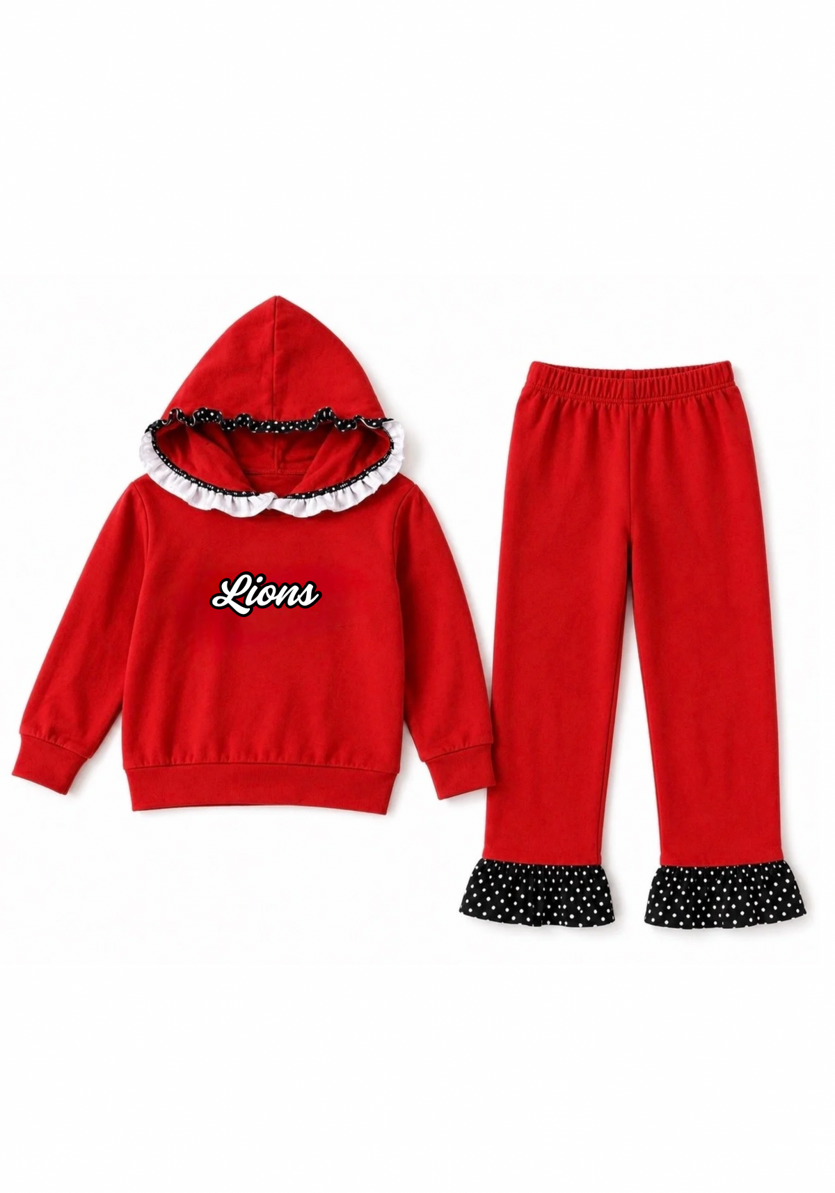 Red and Black Polka Dot Set