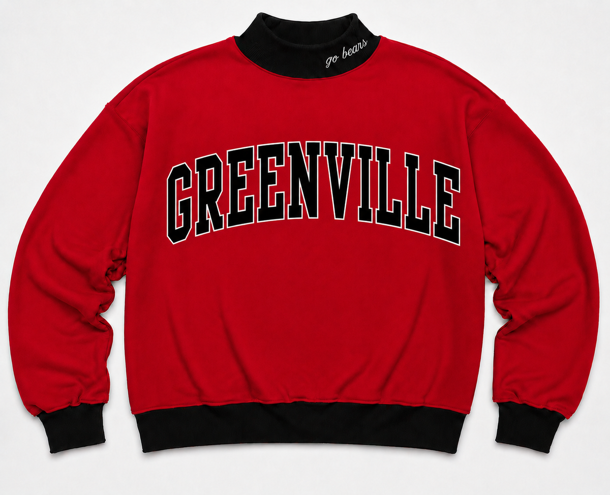 Greenville Two Toned Embroidered Women’s Mock Neck