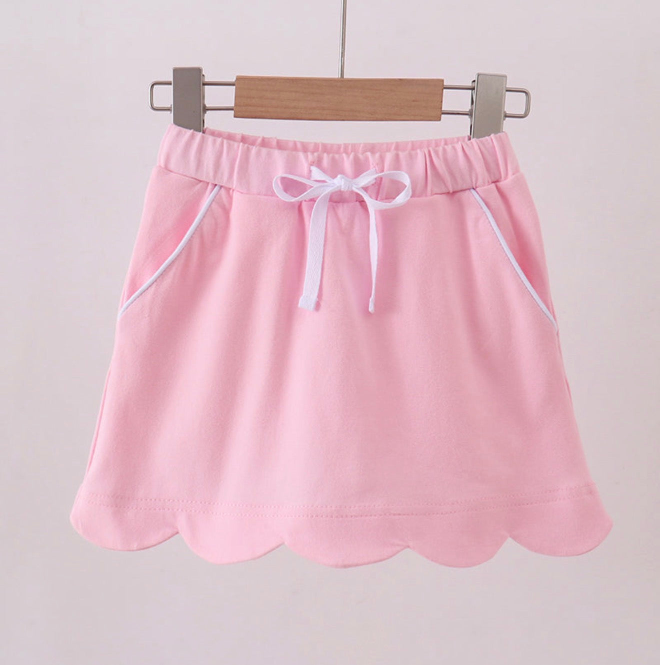 Pink Scallop Skort