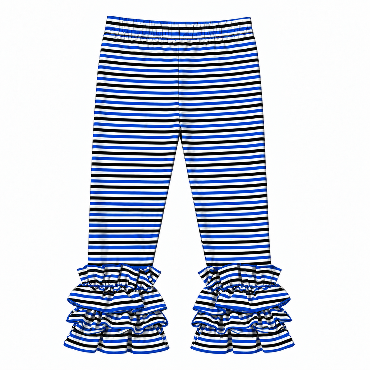 Royal Blue and Black Striped Pants