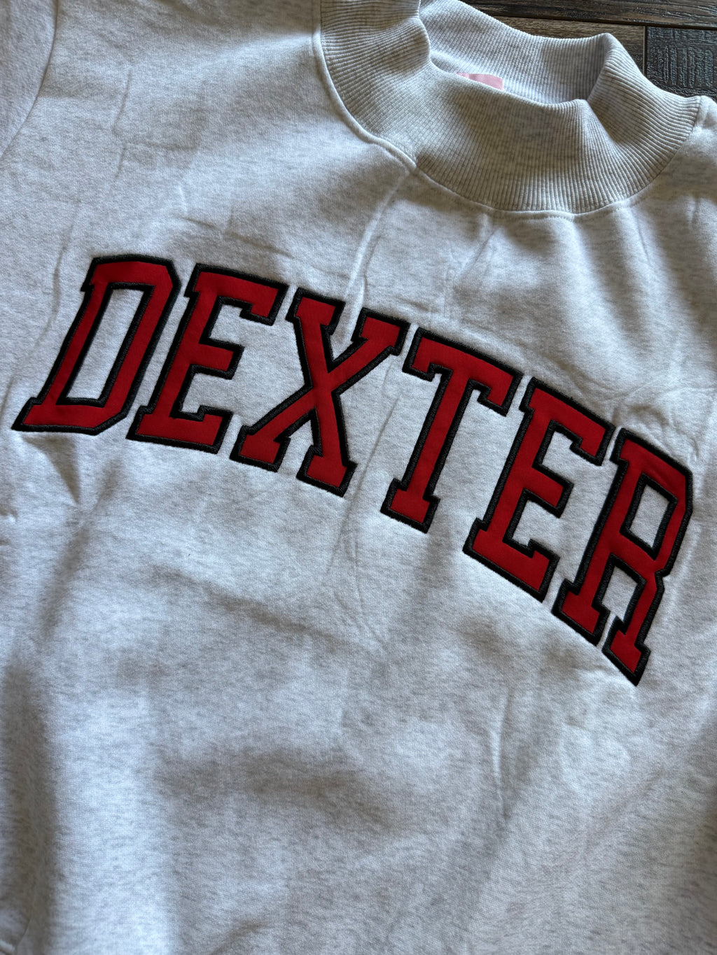 Dexter Embroidered Appliqué Mock Neck