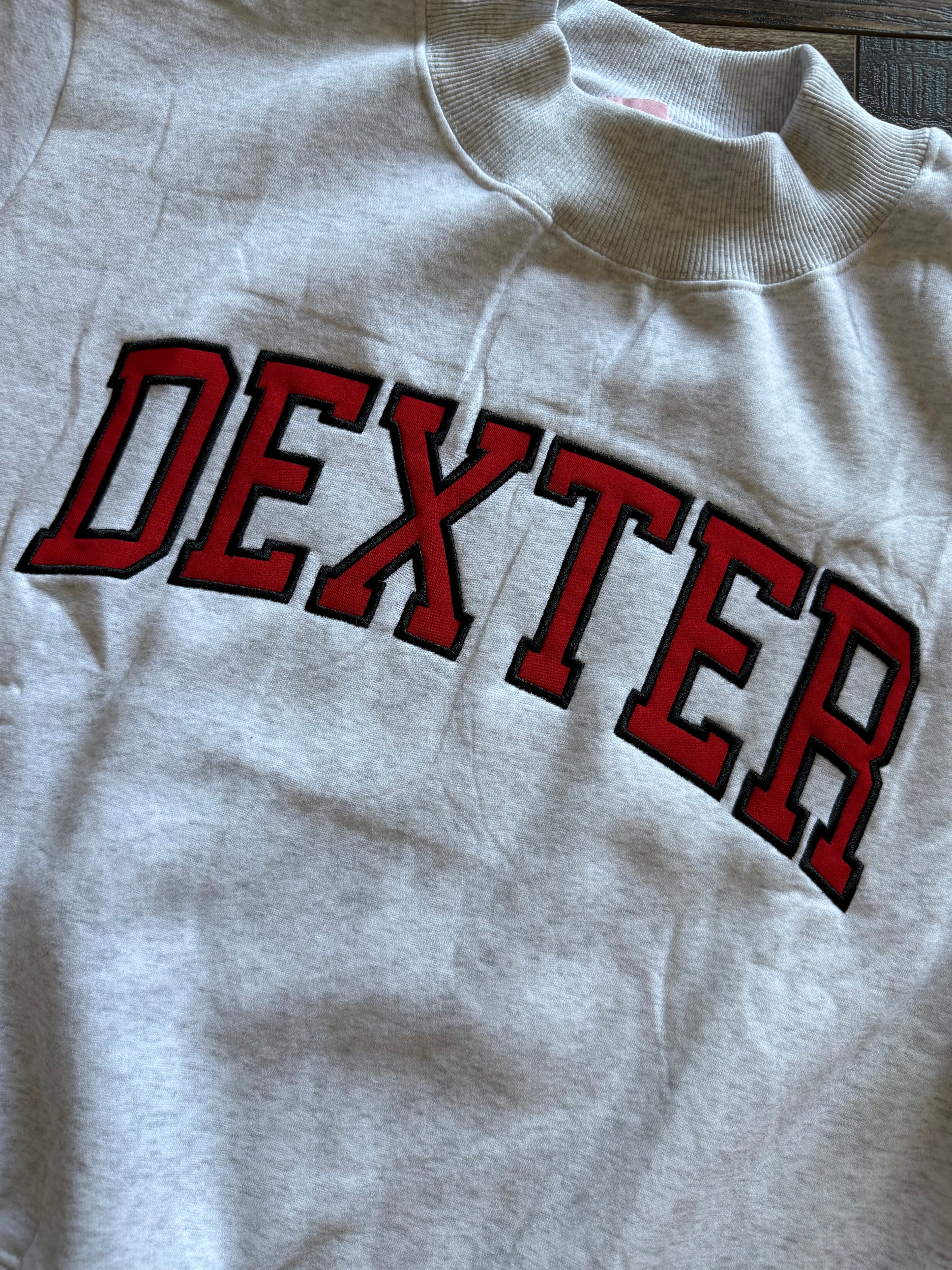 Dexter Embroidered Appliqué Mock Neck