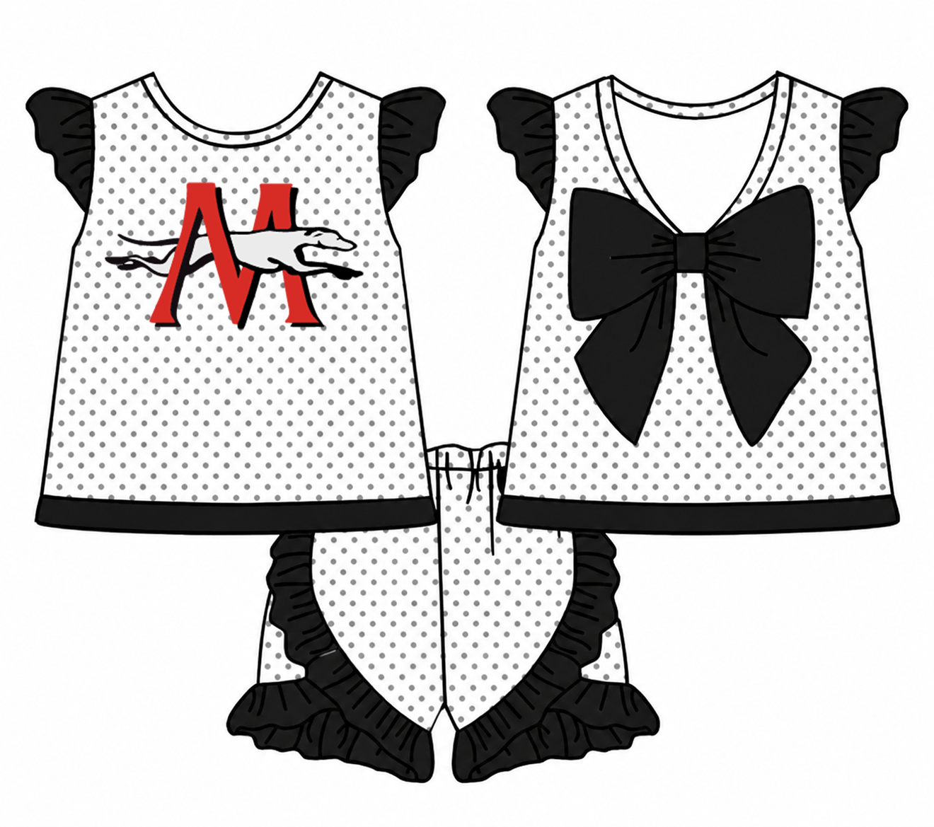 Marmaduke Bow Short Set