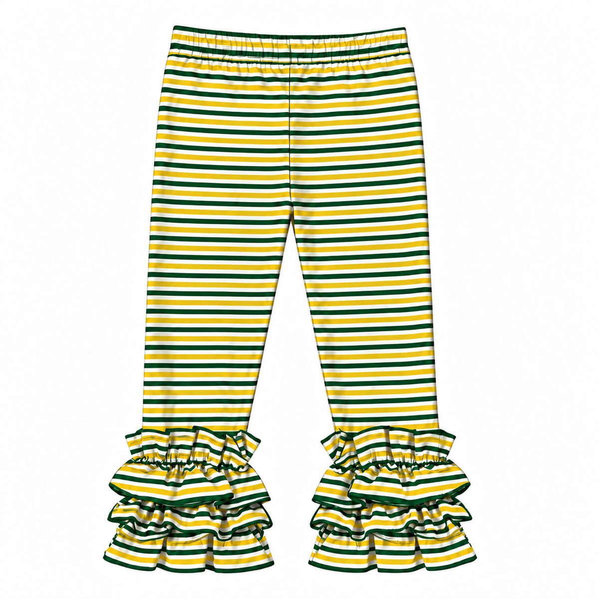Green and Yellow Striped Pants