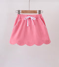 Dark Pink Scallop Skort