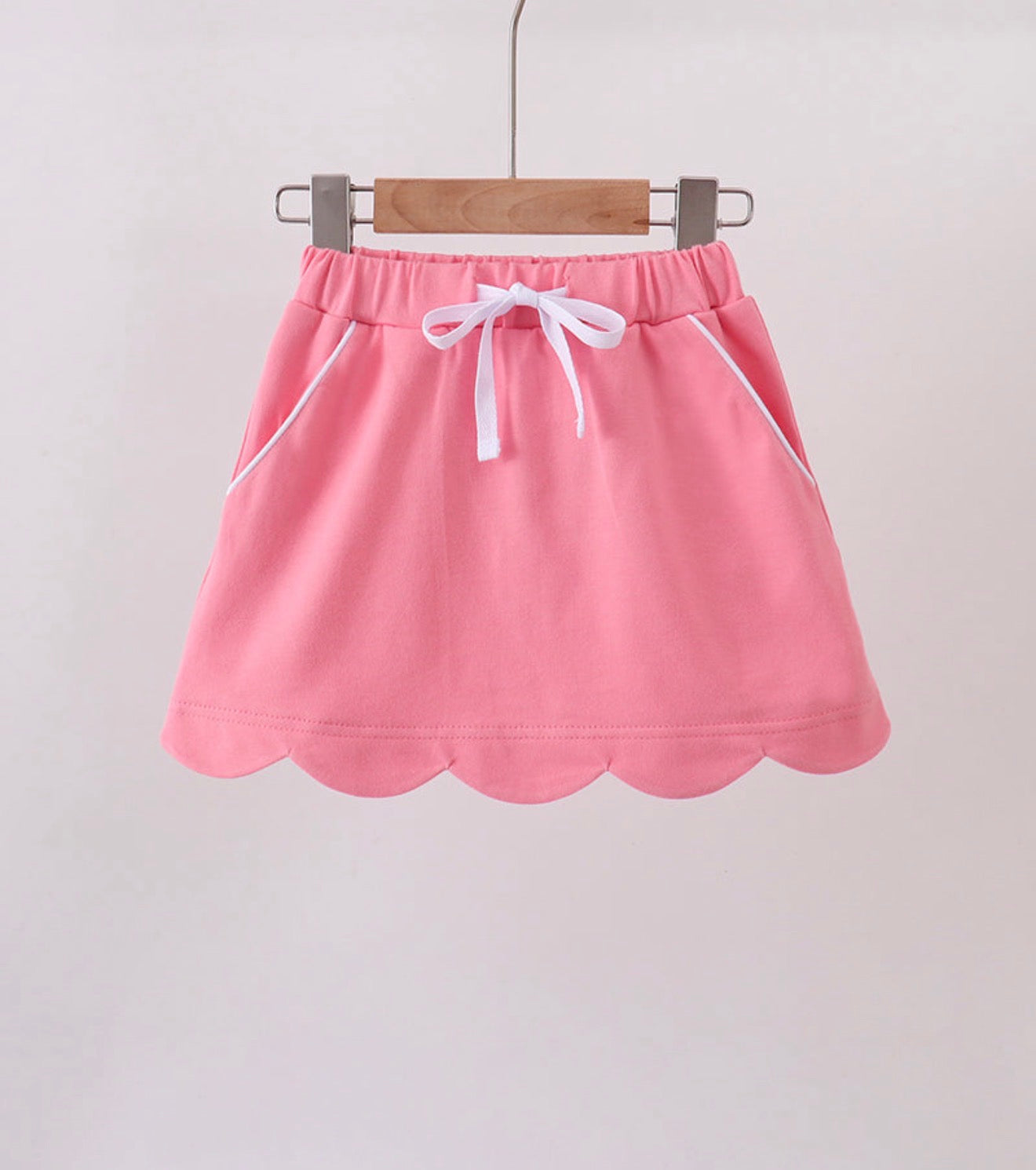 Dark Pink Scallop Skort